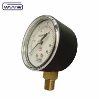 black steel mbar kpa 60mm bellows pressure gauge