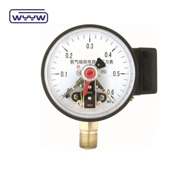 black steel 100mm electric contact pressure gauge types